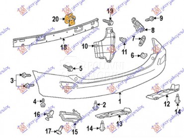 NOSAC SINE ZADNJEG BRANIKA za Toyota RAV 4 od 2012. do 2016. god.