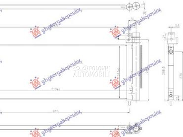 HLADNJAK KLIME 2.5 BENZIN/HIBR za Toyota RAV 4 od 2016. do 2019. god.
