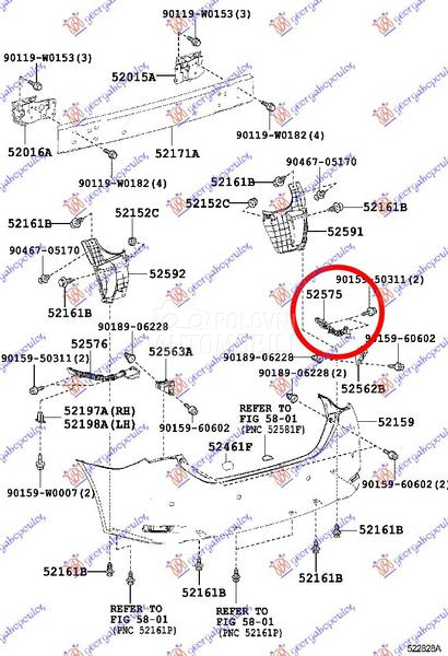 NOSAC ZADNJEG BRANIKA BOCNI