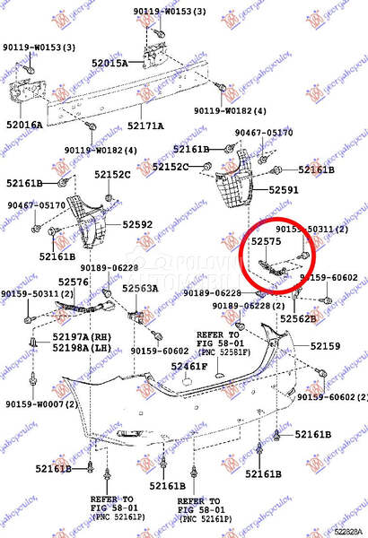 NOSAC ZADNJEG BRANIKA BOCNI