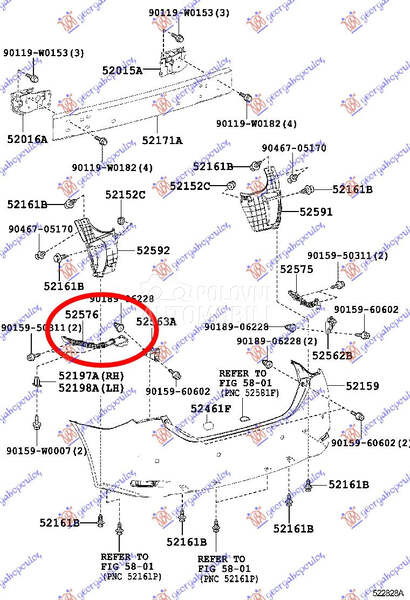NOSAC ZADNJEG BRANIKA BOCNI