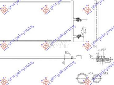 HLADNJAK KLIME 2.0 HIBRID BENZ za Volvo S60 od 2018. do 2025. god.