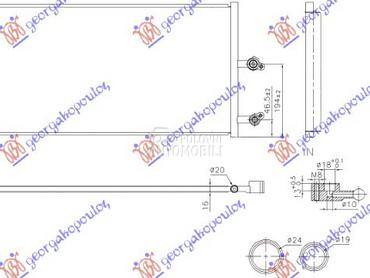 HLADNJAK KLIME 2.0 HIBRID BENZ za Volvo XC60 od 2017. do 2022. god.