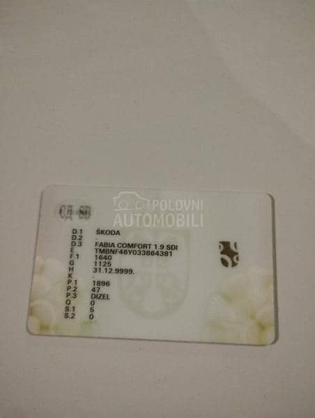 Škoda Fabia Comfort oprema