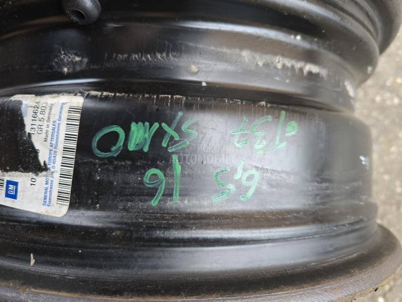 Čelične felne opel 16" 5 x 110