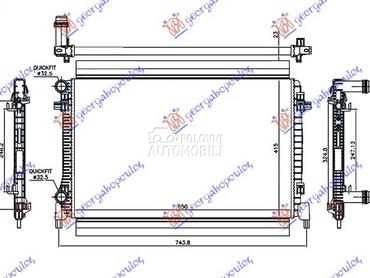 HLADNJAK MOTORA 1.6i 16V (65x4 za Škoda Yeti od 2013. do 2025. god.