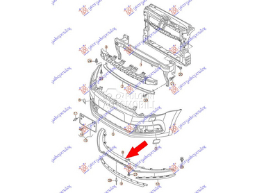 NOSAC SPOJLERA PREDNJEG BRANIK za Volkswagen Polo od 2014. do 2017. god.