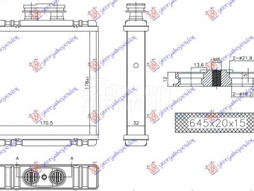 GREJAC KABINE (178x171x32) za Seat Toledo od 2012. do 2025. god.