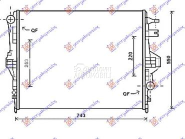 HLADNJAK MOTORA 3.0/3.6 TSI-TF za Volkswagen Touareg od 2014. do 2018. god.