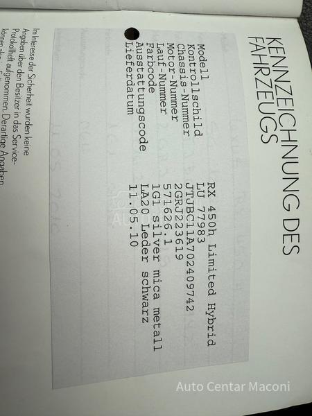 Lexus RX 450 h Limited