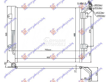 HLADNJAK KLIME BENZIN/DIZEL (5 za Seat Alhambra od 2010. do 2025. god.