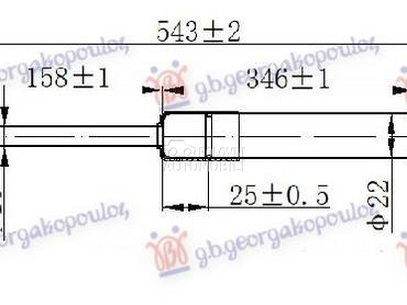 AMORTIZER GEPEK VRATA (542L-74 za Seat Alhambra od 2010. do 2025. god.