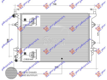 HLADNJAK MOTORA DODATNI 1.4 TS za Volkswagen Jetta od 2010. do 2014. god.