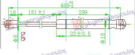 AMORTIZER GEPEK VRATA (489L-11