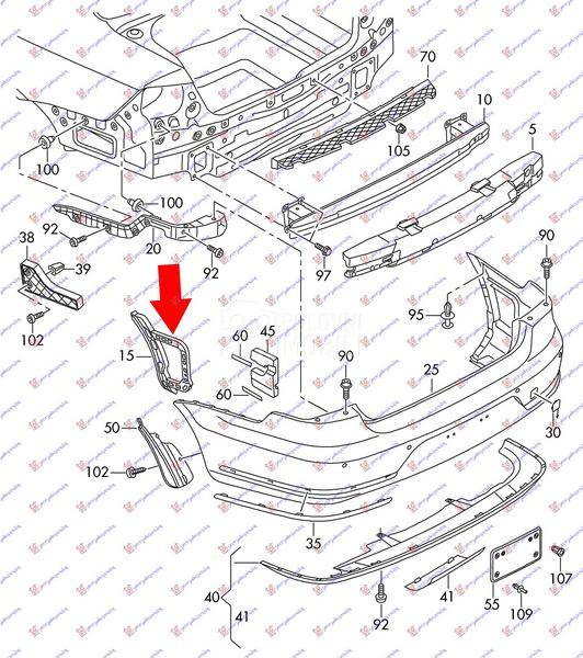 NOSAC ZADNJEG BRANIKA BOCNI PL