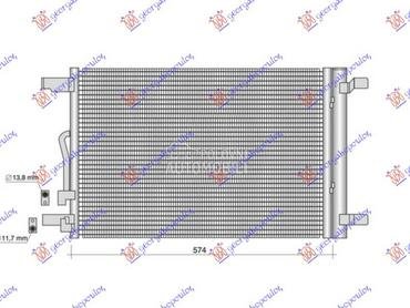 HLADNJAK KLIME 1.4/1.5/2.0 TSI za Volkswagen Passat od 2019. do 2025. god.