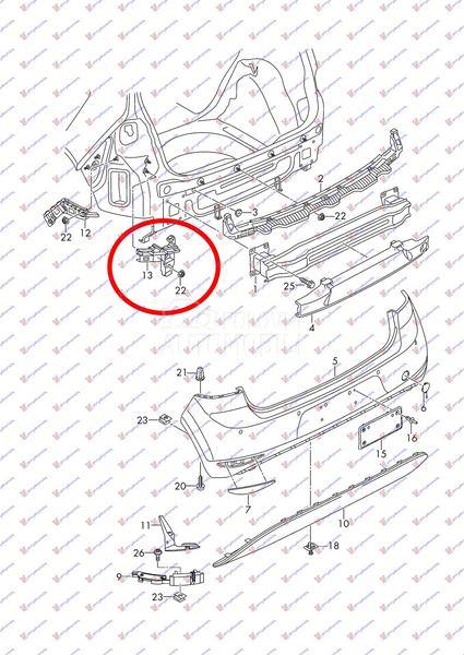 NOSAC ZADNJEG BRANIKA GORNJI P