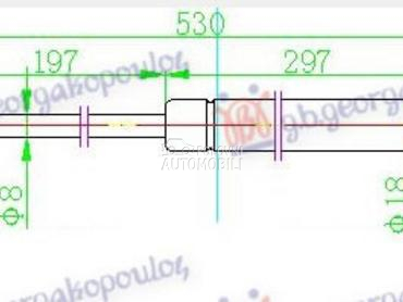 AMORTIZER GEPEK VRATA (532L-52 za Volkswagen Golf 7 od 2013. do 2016. god.