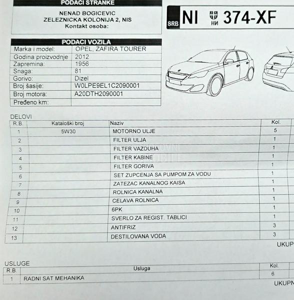 Opel Zafira Tourer 2.0 cdti