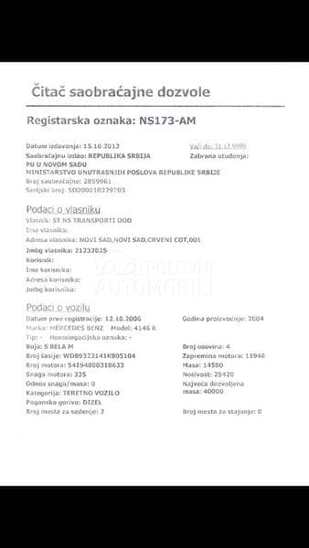 Mercedes Benz Actros 4146