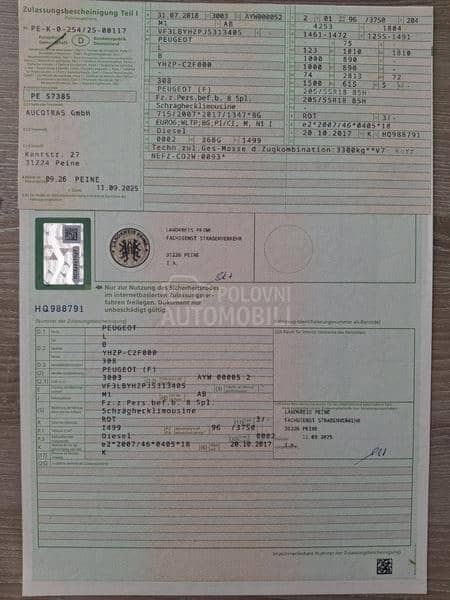 Peugeot 308 1.5 HDI ALLURE PAN