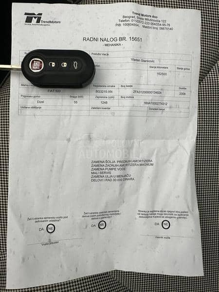 Fiat 500 Restyle look Servis