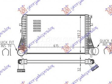 HLADNJAK INTERKULERA... za Volkswagen EOS od 2006. do 2011. god.