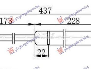 AMORTIZER GEPEK VR 350 njutna za Fiat Punto od 2005. do 2012. god.
