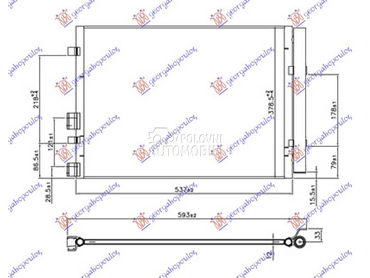 HLADNJAK KLIME 1.1/1.4 CRDi za Hyundai i20 od 2012. do 2014. god.