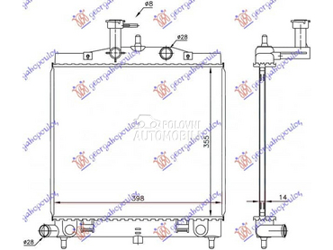 HLADNJAK MOTORA (35.5x39.5) za Kia Picanto od 2008. do 2011. god.