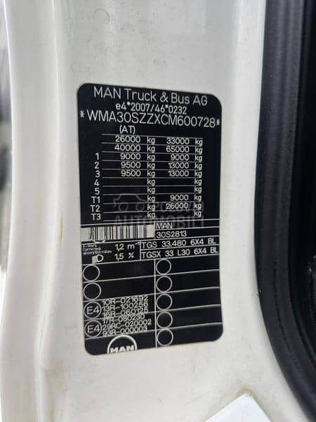 MAN TGS 33.480 Kipa Kran