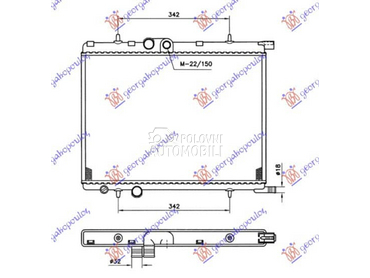 HLADNJAK MOTORA 1.6cc (/-)... za Citroen Xsara od 2000. do 2004. god.