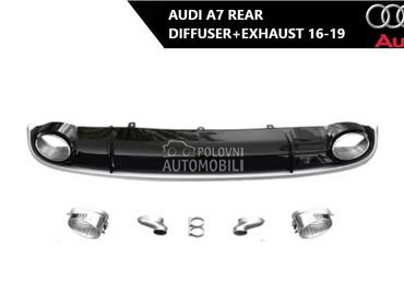 Zadnji difuzor sa auspuhom za Audi A7 od 2016. do 2019. god.