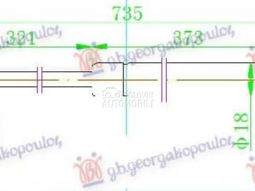 AMORTIZER HAUBE 300 njutna za Volkswagen EOS od 2011. do 2015. god.