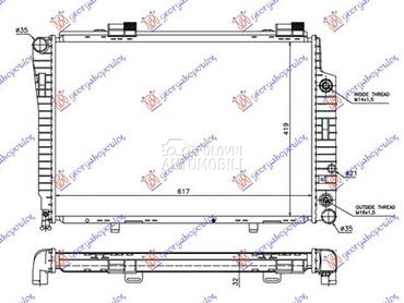 HLADNJAK MOTORA ZA SVE... za Mercedes Benz C Klasa od 1993. do 1999. god.