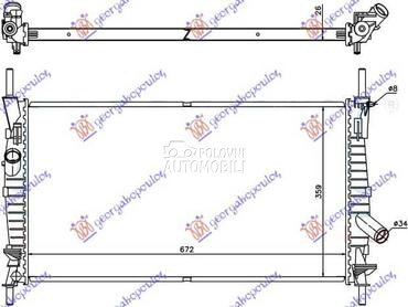 HLADNJAK MOTORA 2.0 TDi (/-) za Ford Transit Connect od 2000. do 2006. god.