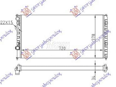 HLADNJAK MOTORA... za Volkswagen Passat B4 od 1993. do 1996. god.