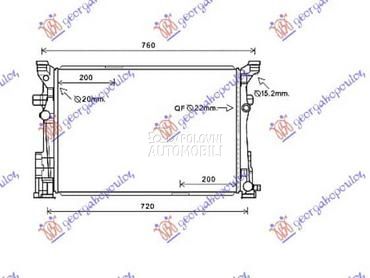 HLADNJAK MOTORA BENZIN/DIZEL za Mercedes Benz B Klasa od 2014. do 2019. god.
