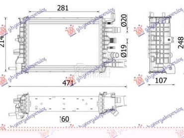 HLADNJAK MOTORA DODATNI... za Dacia Logan od 2016. do 2021. god.