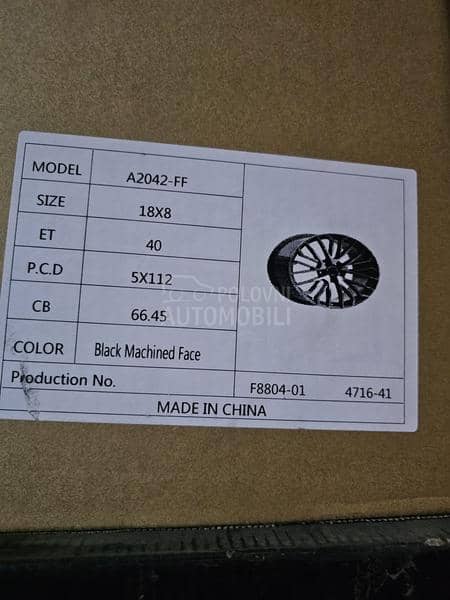 Aluminijumske felne  18" 5 x 112