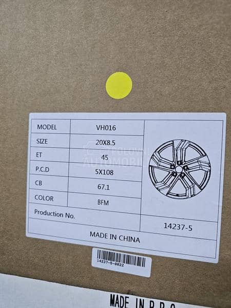 Aluminijumske felne  20" 5 x 108