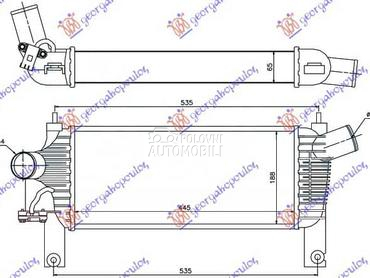 HLADNJAK INTERKULERA 2.5... za Nissan Pathfinder od 2006. do 2013. god.