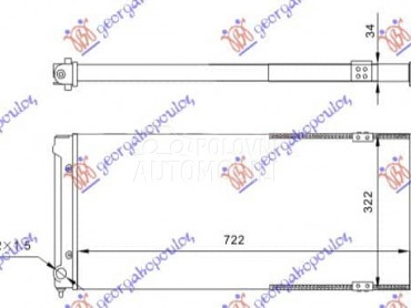 HLADNJAK MOTORA 1.6/1.8 () za Volkswagen Passat B3 od 1989. do 1993. god.