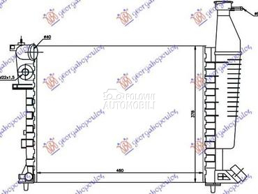 HLADNJAK MOTORA 1.1cc (/-)... za Peugeot Partner od 1996. do 2002. god.