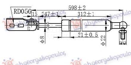 AMORTIZER GEPEK VRATA 200...