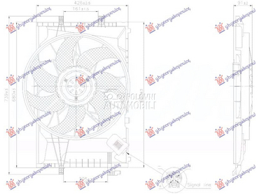 VENTILATOR KOMPLET... za Mercedes Benz CLK Klasa od 2002. do 2009. god.