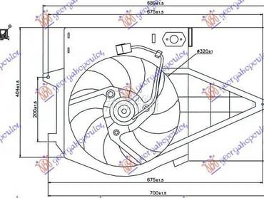 VENTILATOR KOMPLET - za Citroen Jumpy od 2004. do 2007. god.