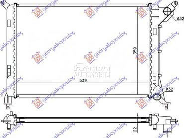HLADNJAK MOTORA 1.4/1.6i16V za MINI Cooper od 2004. do 2008. god.