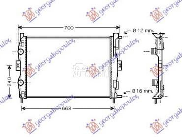 HLADNJAK MOTORA 1.4/1.6... za Renault Megane od 2002. do 2005. god.