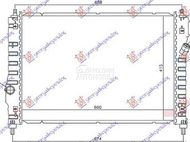 HLADNJAK MOTORA 1.6 16v BENZIN za Daewoo Kalos od 2003. do 2005. god.